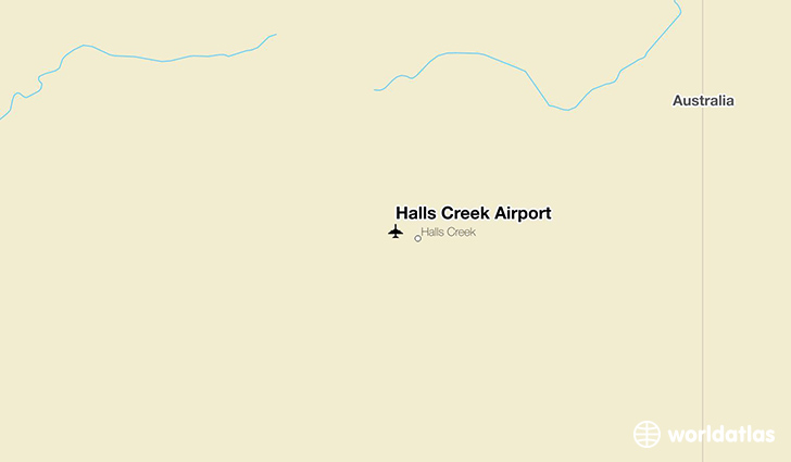 Halls Creek Airport location on a map