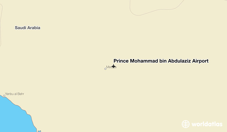 Prince Mohammad bin Abdulaziz Airport location on a map