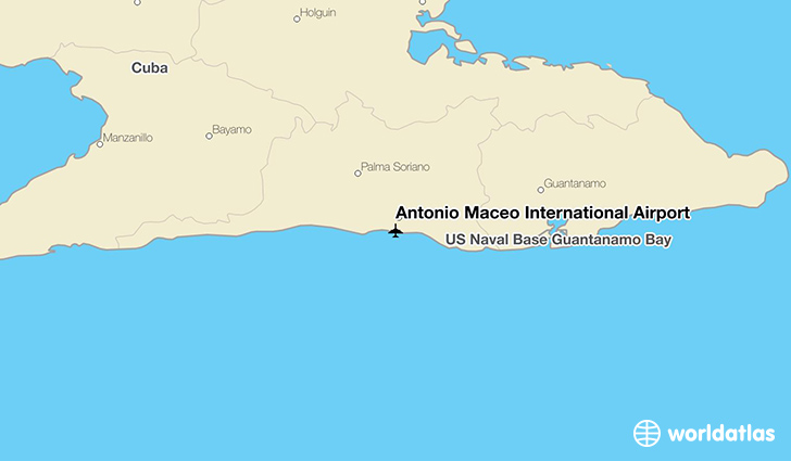 Antonio Maceo International Airport location on a map