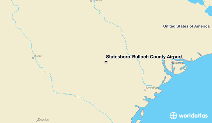 Statesboro-Bulloch County Airport location on a map