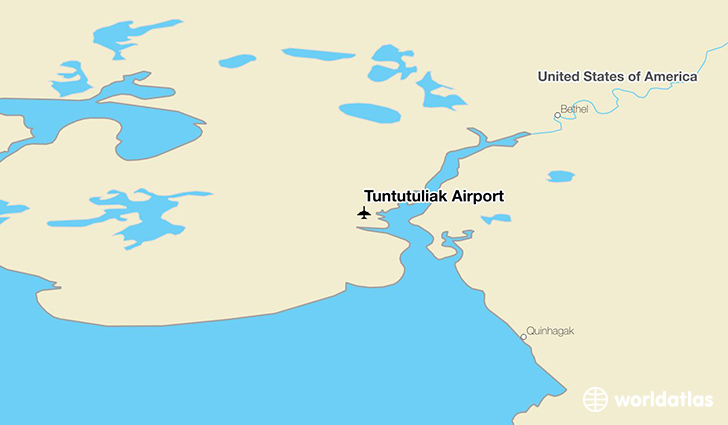 Tuntutuliak Airport location on a map