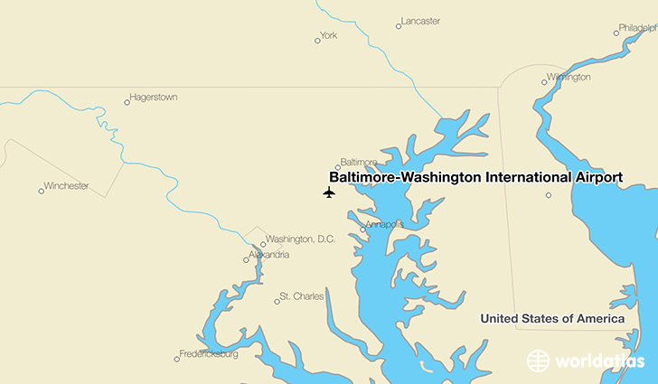 Балтимор на карте америки. Аэропорт Вашингтона на карте. Порт Балтимор на карте.