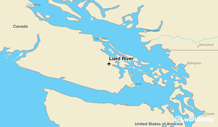 Liard River location on a map