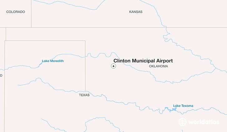 Clinton Municipal Airport location on a map