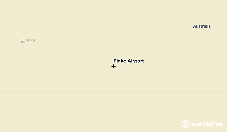 Finke Airport location on a map