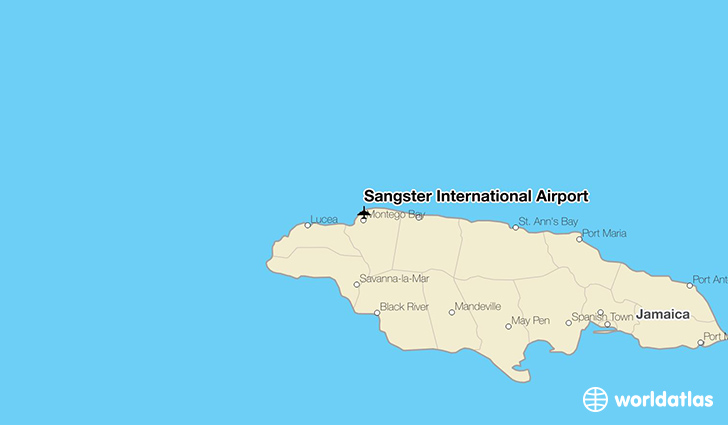 Sangster International Airport location on a map
