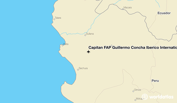 Capitán FAP Guillermo Concha Iberico International Airport location on a map