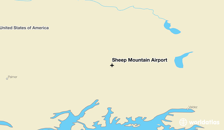 Sheep Mountain Airport location on a map