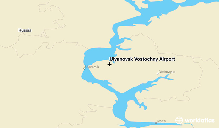 Ulyanovsk Vostochny Airport location on a map