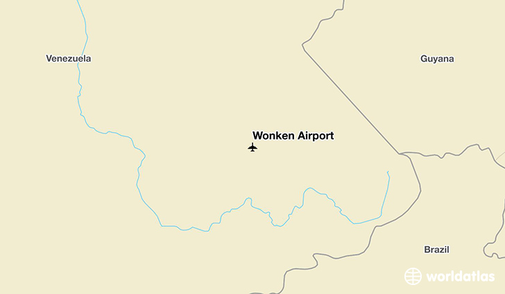 Wonken Airport location on a map