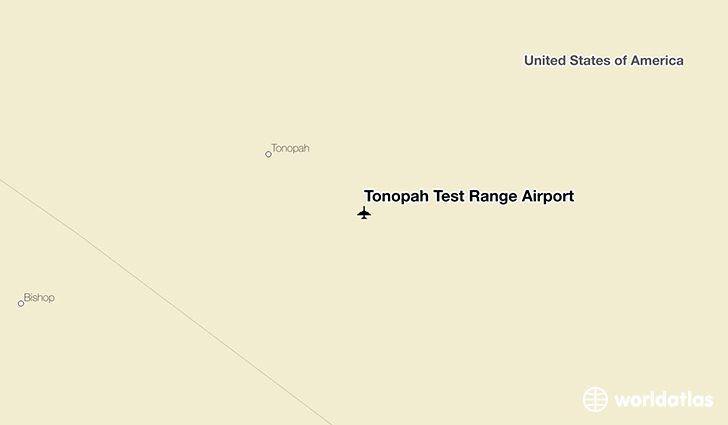 Tonopah Test Range Airport location on a map
