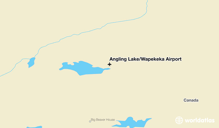 Angling Lake/Wapekeka Airport location on a map