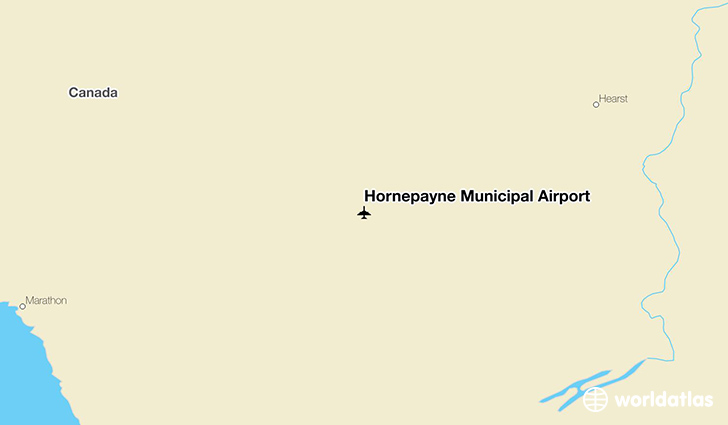 Hornepayne Municipal Airport location on a map