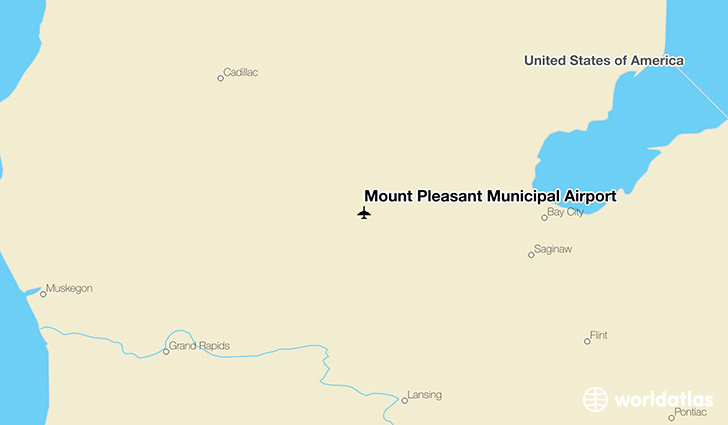Mount Pleasant Municipal Airport location on a map
