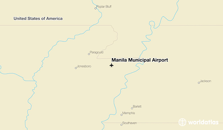 Manila Municipal Airport location on a map