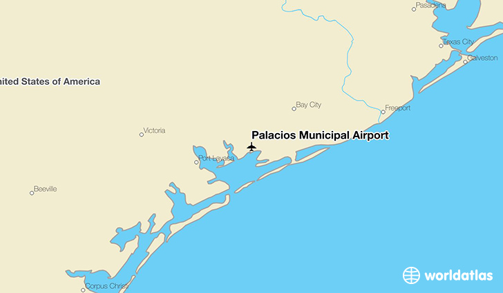 Palacios Municipal Airport location on a map