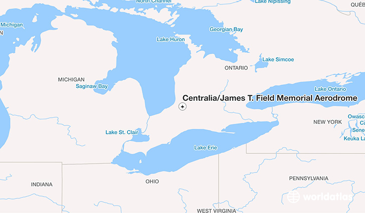 Centralia/James T. Field Memorial Aerodrome location on a map