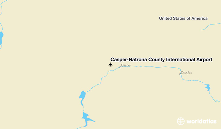 Casper–Natrona County International Airport location on a map
