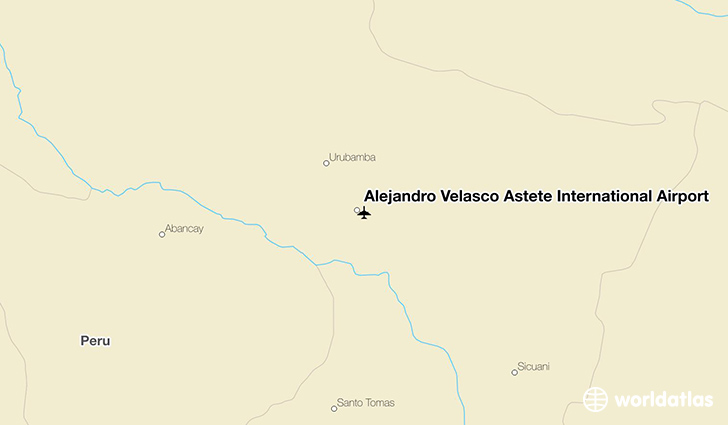 Alejandro Velasco Astete International Airport location on a map