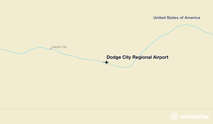 Dodge City Regional Airport location on a map