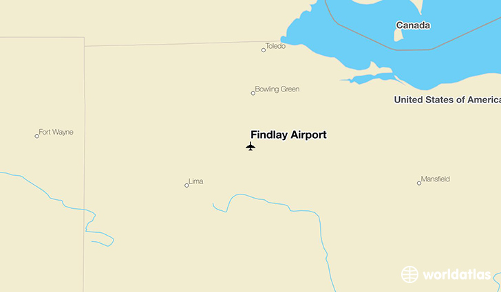 Findlay Airport location on a map