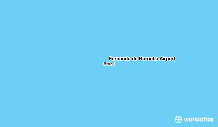 Fernando de Noronha Airport location on a map