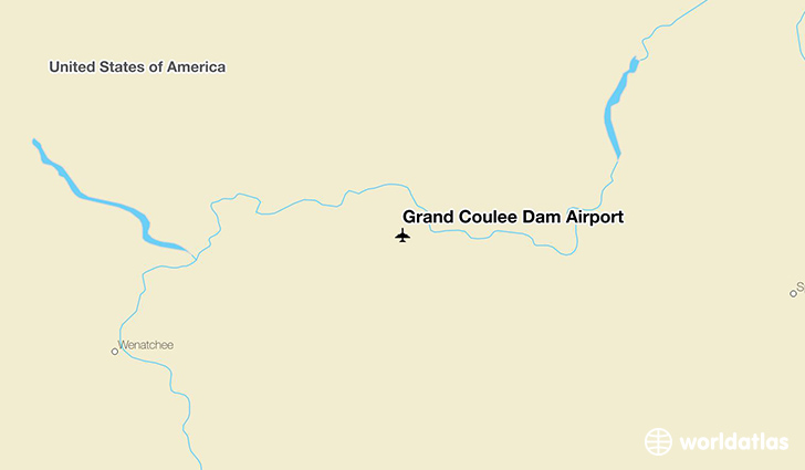 Grand Coulee Dam Airport location on a map