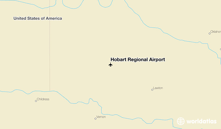 Hobart Regional Airport location on a map