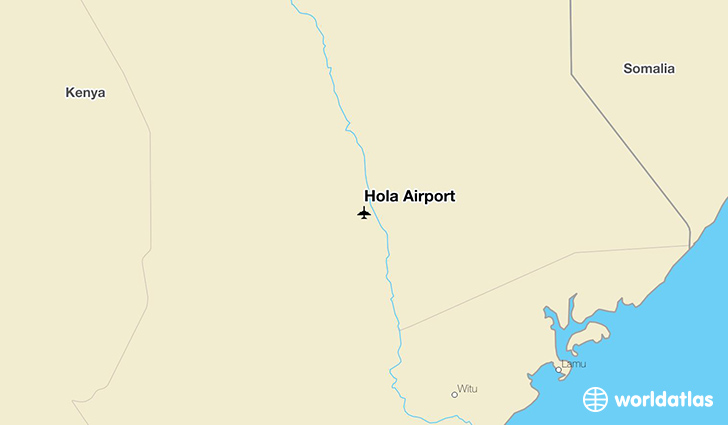 Hola Airport location on a map