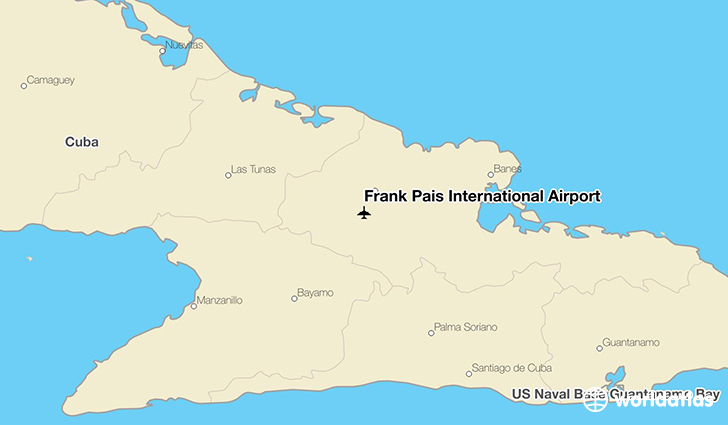 Frank País International Airport location on a map