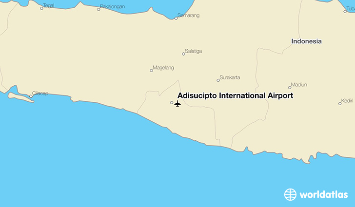 Adisucipto International Airport location on a map