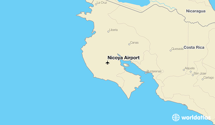 Nicoya Airport location on a map