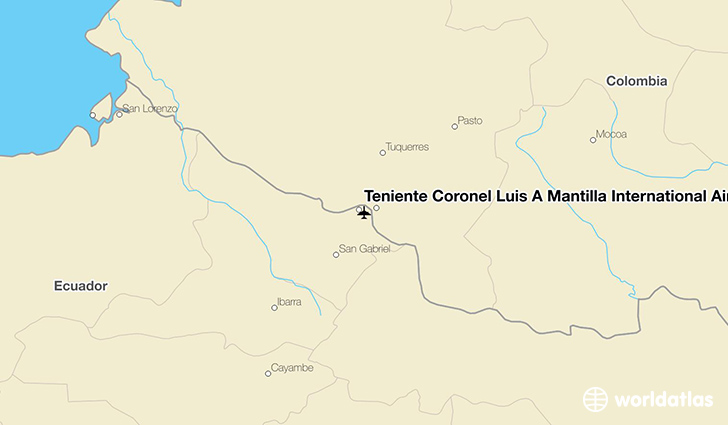 Teniente Coronel Luis A Mantilla International Airport location on a map