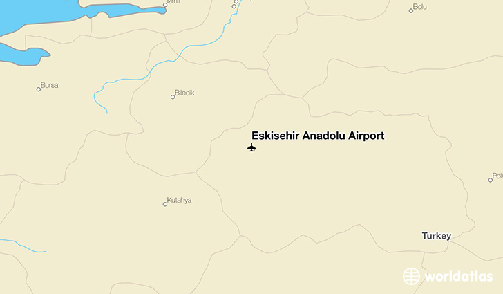 Eskişehir Anadolu Airport location on a map
