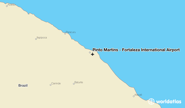 Pinto Martins – Fortaleza International Airport location on a map