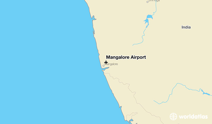 Mangalore Airport location on a map