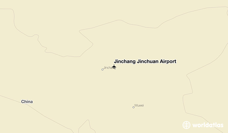 Jinchang Jinchuan Airport location on a map