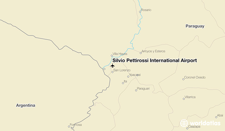Silvio Pettirossi International Airport location on a map