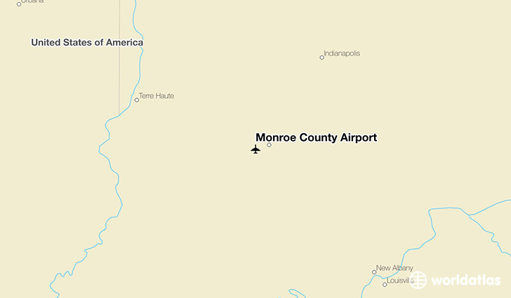 Monroe County Airport location on a map
