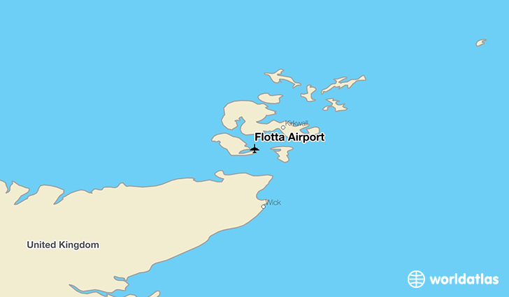 Flotta Airport location on a map