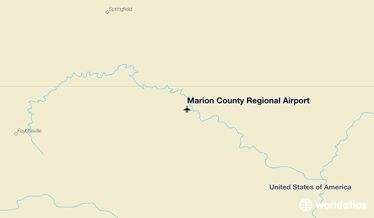 Marion County Regional Airport location on a map