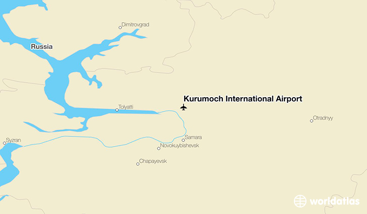 Kurumoch International Airport location on a map