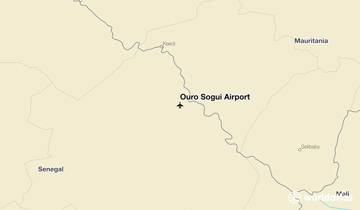 Ouro Sogui Airport location on a map