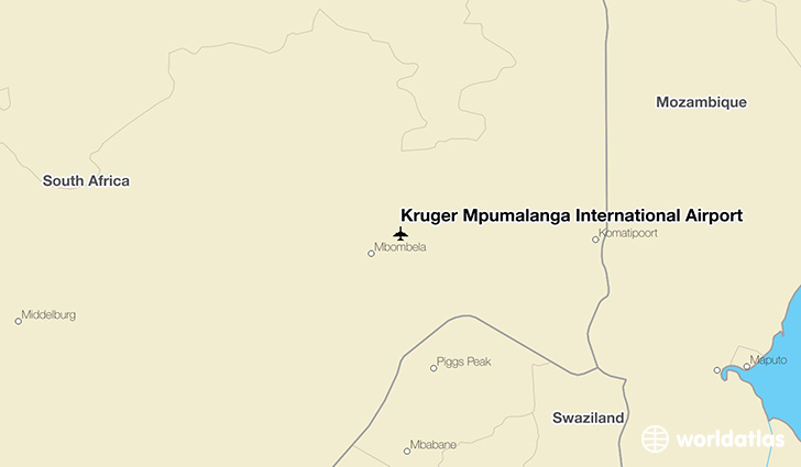 Kruger Mpumalanga International Airport location on a map