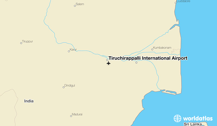 Tiruchirappalli International Airport location on a map