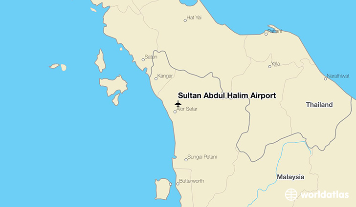 Sultan Abdul Halim Airport location on a map