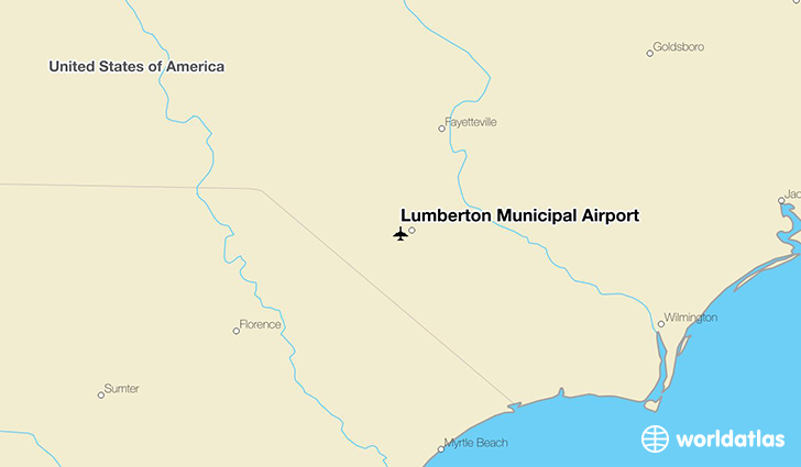 Lumberton Municipal Airport location on a map