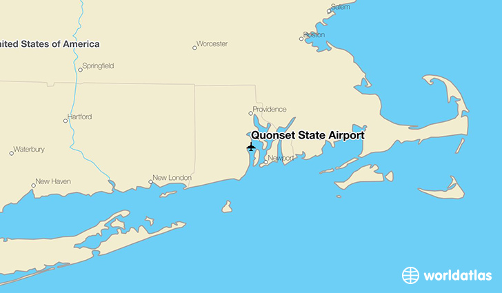 Quonset State Airport location on a map