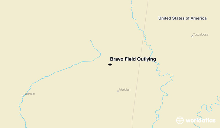 Bravo Field Outlying location on a map