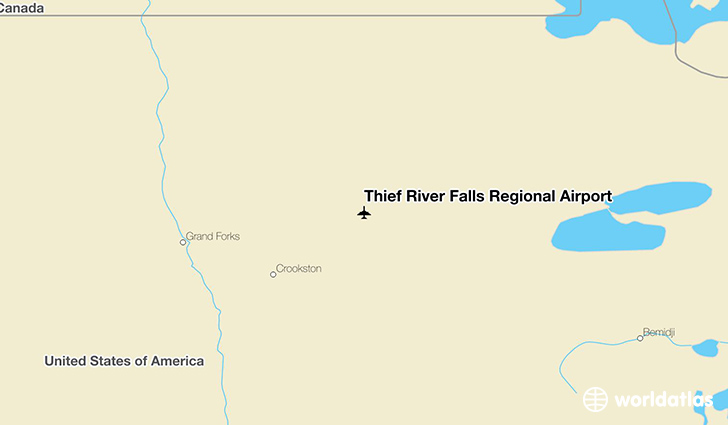 Thief River Falls Regional Airport location on a map